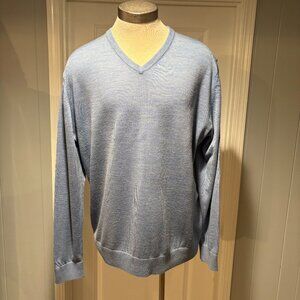 Gap Light Blue Merino V-Neck Sweater XL-Tall